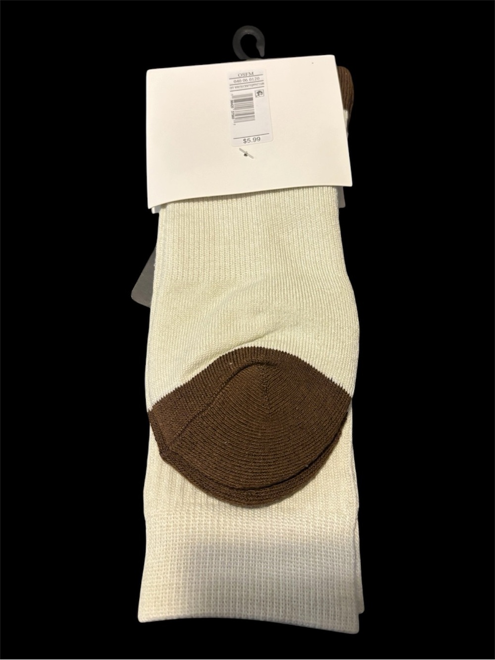Peanuts White Crew Socks with Yellow Woodstock Embroidery - Picture 3 of 3